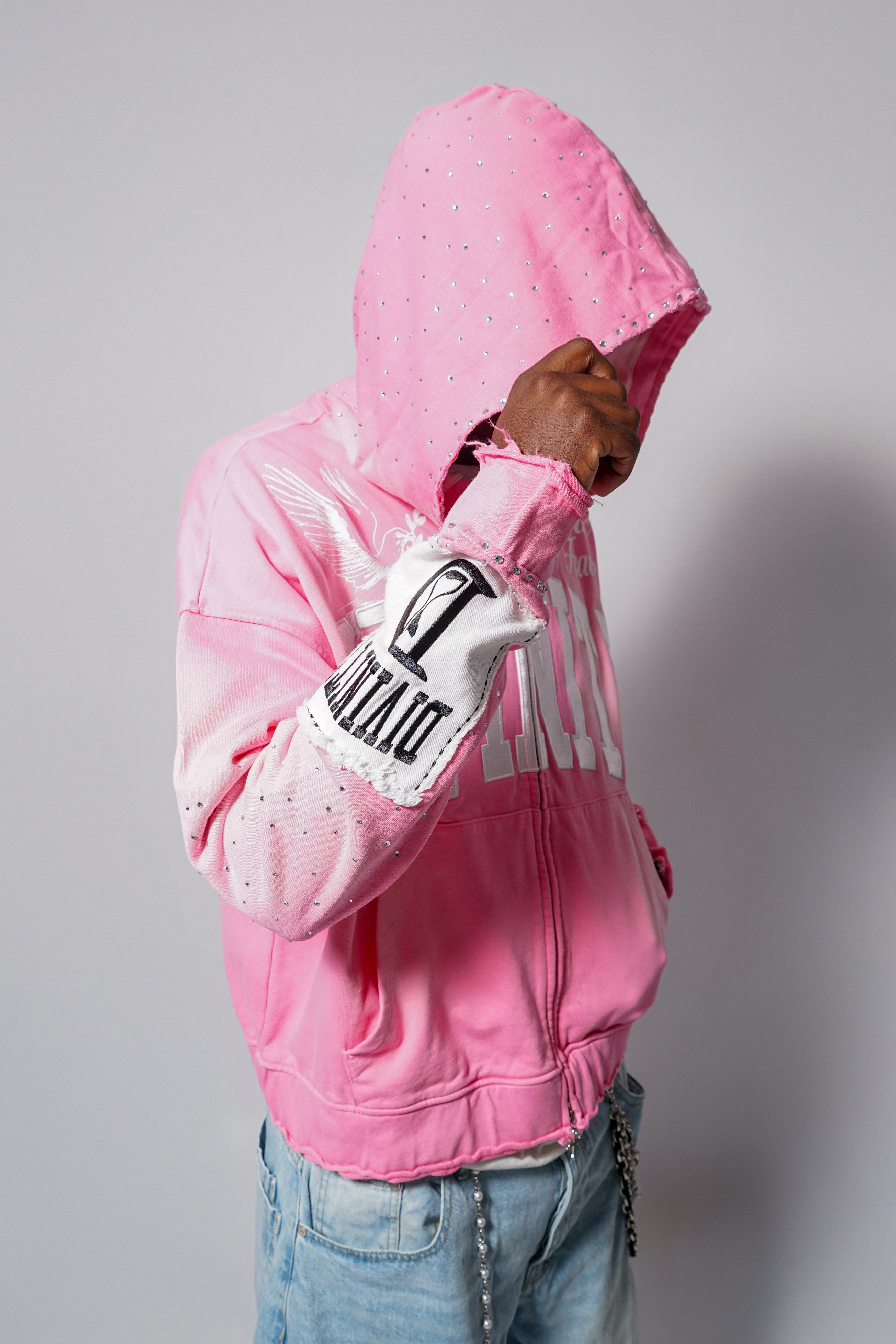 Pink Poetic Heaven Zip Up