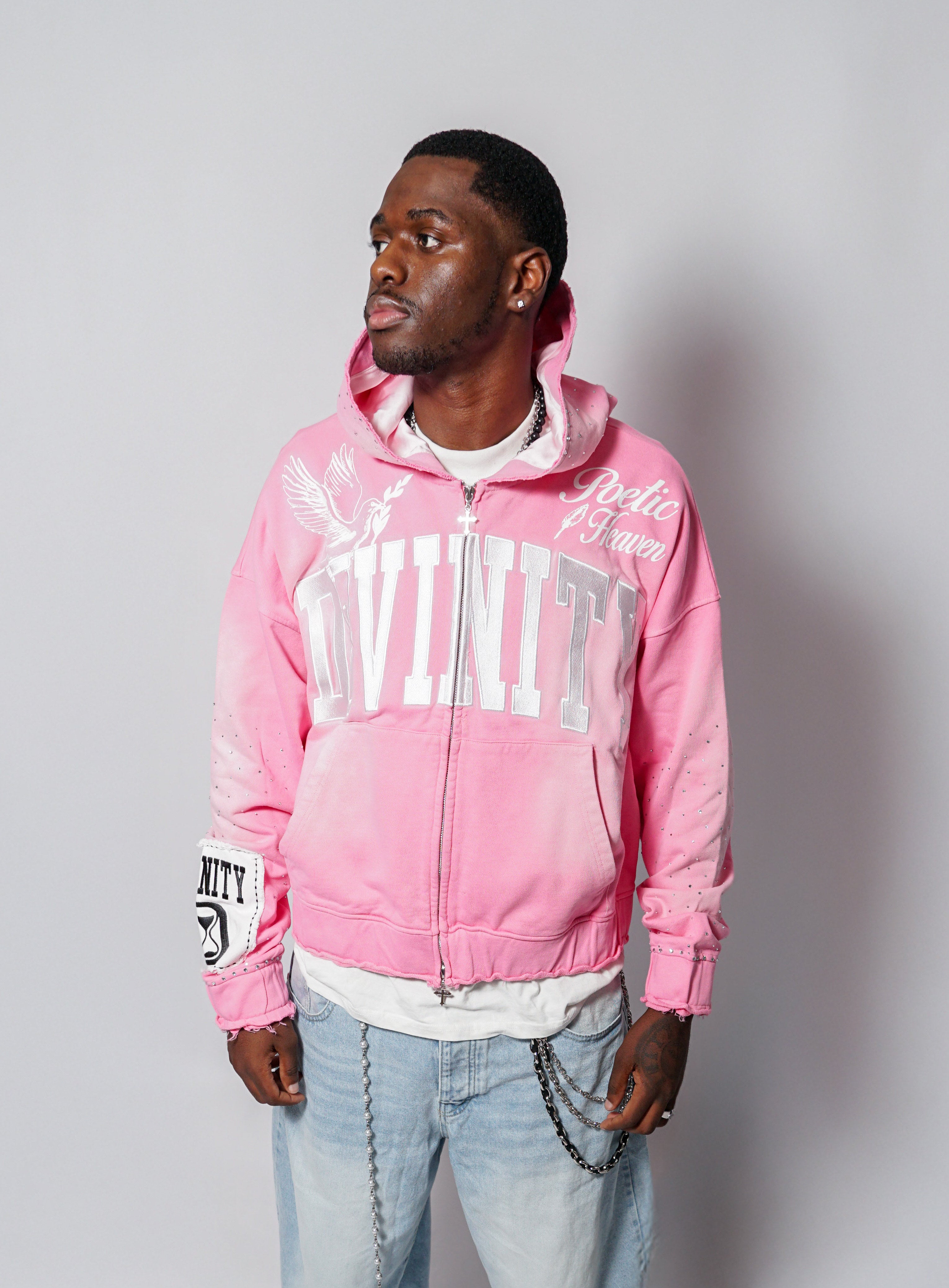 Pink Poetic Heaven Zip Up